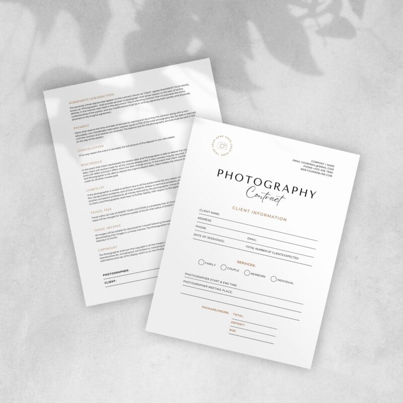Photographer Contract