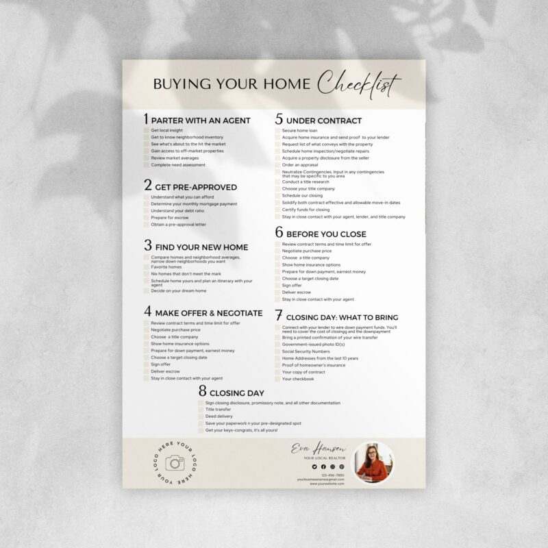 Buyer Checklists for Realtors